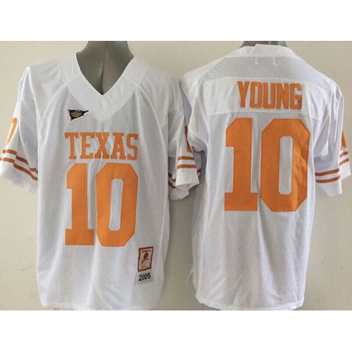 Longhorns #10 Vince Young White Stitched NCAA Jersey Longhorns #10 Vince Young White Stitched NCAA Jersey