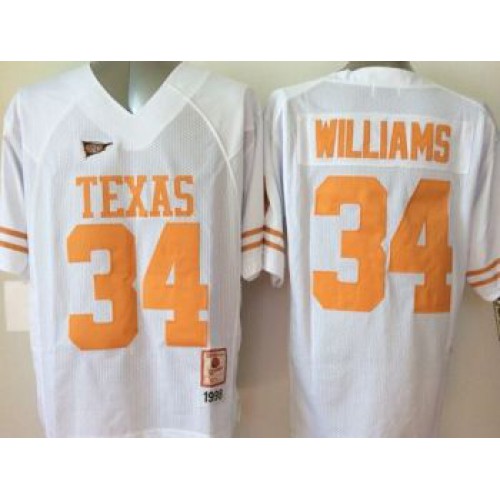 Longhorns #34 Ricky Williams White Stitched NCAA Jersey Longhorns #34 Ricky Williams White Stitched NCAA Jersey