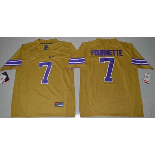 LSU Tigers #7 Leonard Fournette Gridiron Gold Limited Legend Stitched NCAA Jersey LSU Tigers #7 Leonard Fournette Gridiron Gold Limited Legend Stitched NCAA Jersey