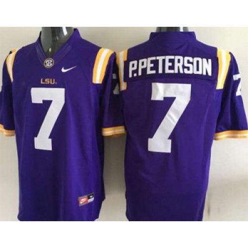 LSU Tigers #7 P.Peterson Purple Stitched NCAA Jersey LSU Tigers #7 P.Peterson Purple Stitched NCAA Jersey
