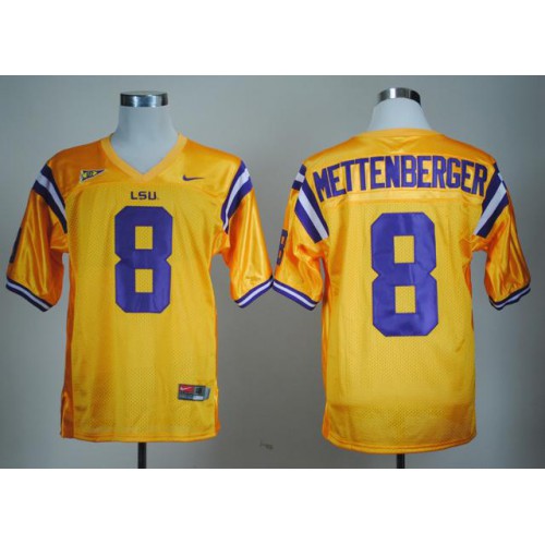 LSU Tigers 8 Zach Mettenberger Golden College Football NCAA Jersey LSU Tigers 8 Zach Mettenberger Golden College Football NCAA Jersey