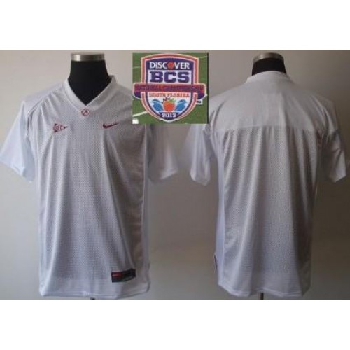 2013 BCS National Championship Alabama Crimson Blank White NCAA Football Jersey 2013 BCS National Championship Alabama Crimson Blank White NCAA Football Jersey