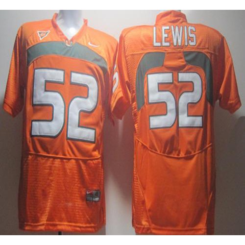 Miami Hurricanes 52 Ray Lewis Orange NCAA Jersey Miami Hurricanes 52 Ray Lewis Orange NCAA Jersey