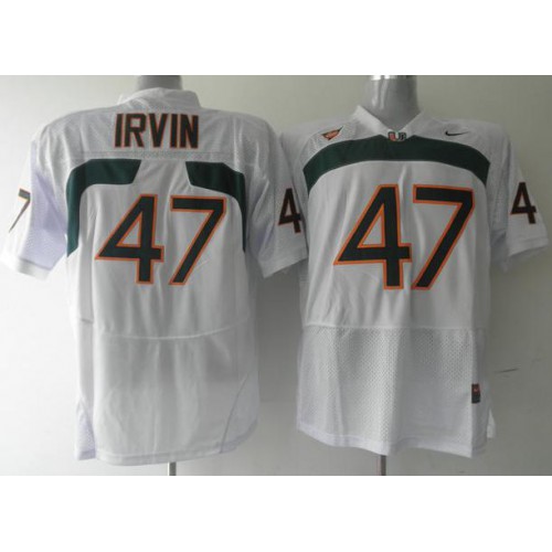 Miami Hurricanes 47 Michael Irvin White NCAA Jersey Miami Hurricanes 47 Michael Irvin White NCAA Jersey