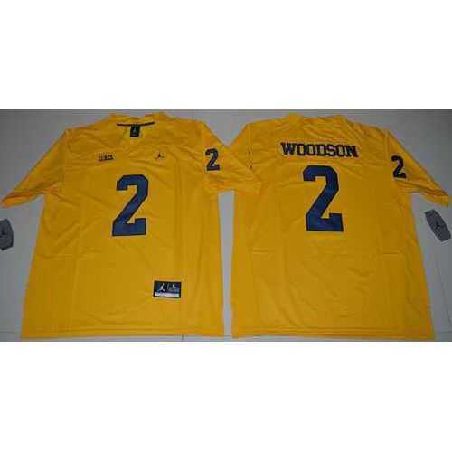 Michigan Wolverines #2 Charles Woodson Gold Jordan Brand Limited Stitched NCAA Jersey Michigan Wolverines #2 Charles Woodson Gold Jordan Brand Limited Stitched NCAA Jersey