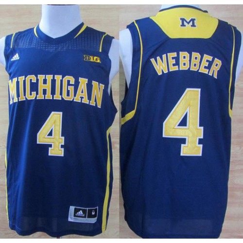 Michigan Wolverines 4 Chirs Webber Blue NCAA Basketball Jerseys Michigan Wolverines 4 Chirs Webber Blue NCAA Basketball Jerseys