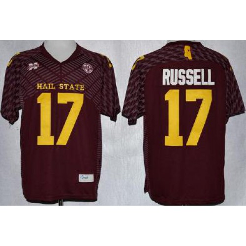 Mississippi State Bulldogs 17 Tyler Russell Red College Football Techfit NCAA Jerseys Mississippi State Bulldogs 17 Tyler Russell Red College Football Techfit NCAA Jerseys