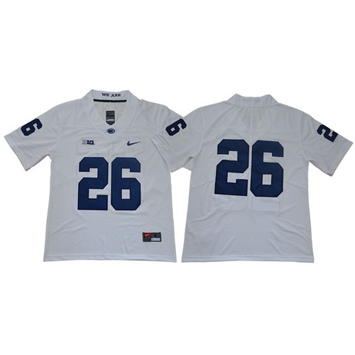 Nittany Lions #26 Saquon Barkley White Limited Stitched NCAA Jersey Nittany Lions #26 Saquon Barkley White Limited Stitched NCAA Jersey