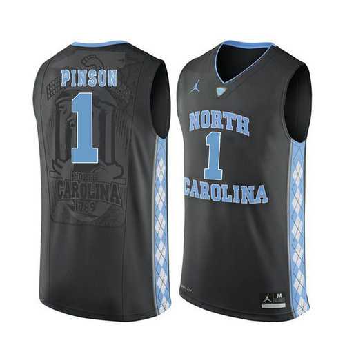 North Carolina Tar Heels #1 Theo Pinson Black College Basketball Jersey North Carolina Tar Heels #1 Theo Pinson Black College Basketball Jersey