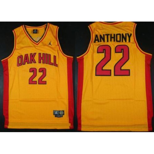 Oak Hill Academy High School 22 Carmelo Anthony Yellow Swingman Basketball Jerseys Cheap Oak Hill Academy High School 22 Carmelo Anthony Yellow Swingman Basketball Jerseys Cheap