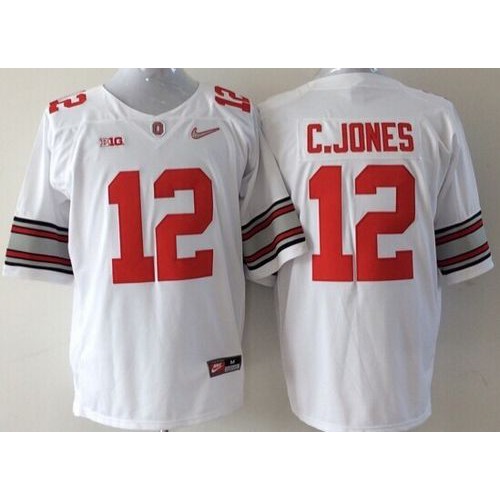 Ohio State Buckeyes #12 Cardale Jones White Diamond Quest Stitched NCAA Jersey Ohio State Buckeyes #12 Cardale Jones White Diamond Quest Stitched NCAA Jersey