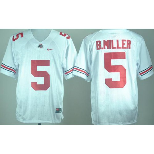 Ohio State Buckeyes 5# Baxton Miller White College Football NCAA Jersey Ohio State Buckeyes 5# Baxton Miller White College Football NCAA Jersey