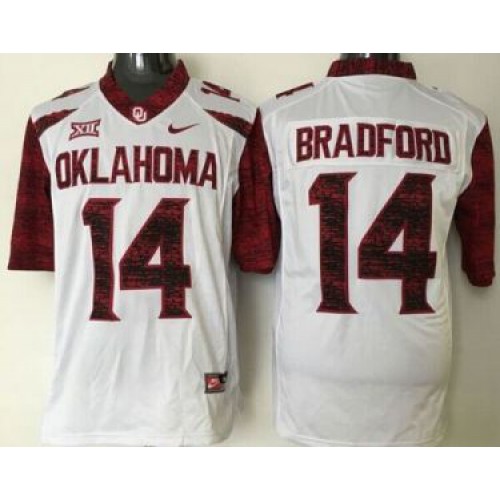 Oklahoma Sooners #14 Sam Bradford White New XII Stitched NCAA Jersey Oklahoma Sooners #14 Sam Bradford White New XII Stitched NCAA Jersey