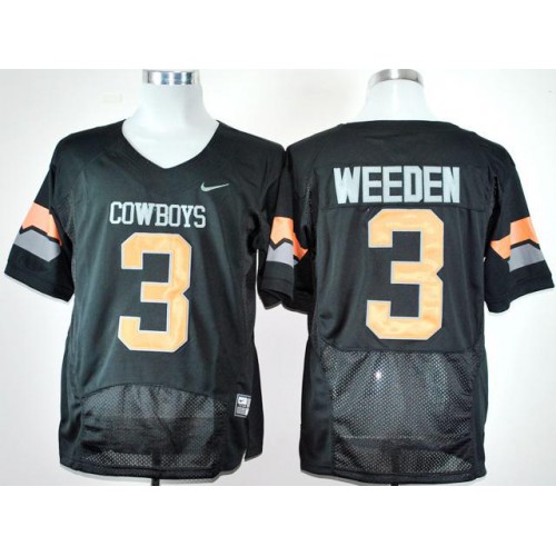 Oklahoma State Cowboys 3# Brandon Weeden Black Pro Combat College Football NCAA Jerseys Oklahoma State Cowboys 3# Brandon Weeden Black Pro Combat College Football NCAA Jerseys