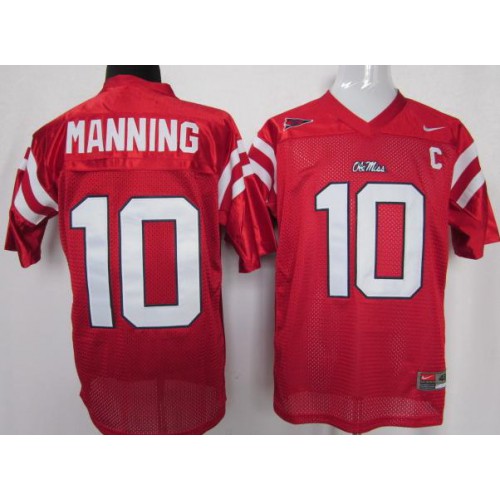 Ole Miss Rebels #10 Eli Manning Red NCAA Jerseys Ole Miss Rebels #10 Eli Manning Red NCAA Jerseys