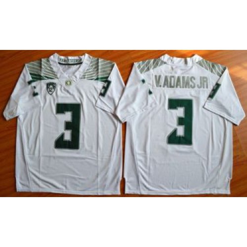 Oregon Ducks #3 Vernon Adams Jr. Olive White Stitched NCAA Jersey Oregon Ducks #3 Vernon Adams Jr. Olive White Stitched NCAA Jersey
