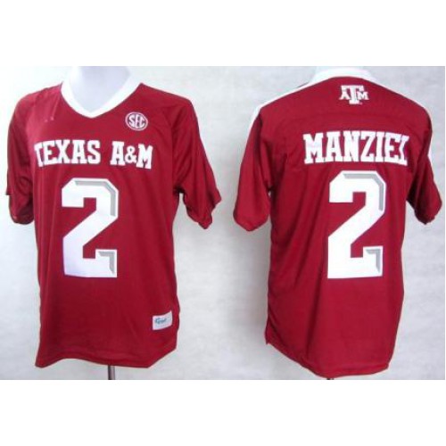 Texas A&M Aggies 2 Johnny Manziel Red College Football Techfit NCAA Jerseys Texas A&M Aggies 2 Johnny Manziel Red College Football Techfit NCAA Jerseys