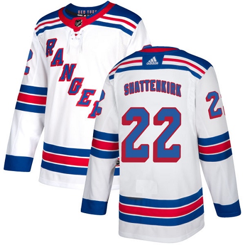 Adidas New York Rangers #22 Kevin Shattenkirk White Away Authentic Stitched NHL Jersey Adidas New York Rangers #22 Kevin Shattenkirk White Away Authentic Stitched NHL Jersey