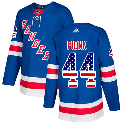 Adidas New York Rangers #44 Neal Pionk Royal Blue Home Authentic USA Flag Stitched NHL Jersey Adidas New York Rangers #44 Neal Pionk Royal Blue Home Authentic USA Flag Stitched NHL Jersey