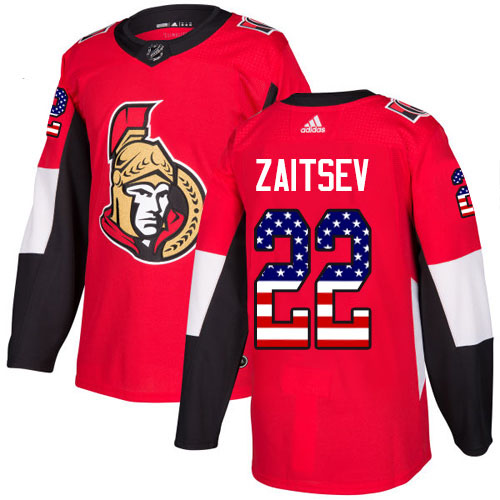 Adidas Ottawa Senators #22 Nikita Zaitsev Red Home Authentic USA Flag Stitched NHL Jersey Adidas Ottawa Senators #22 Nikita Zaitsev Red Home Authentic USA Flag Stitched NHL Jersey