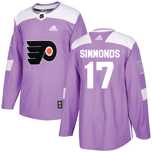 Adidas Philadelphia Flyers #17 Wayne Simmonds Purple Authentic Fights Cancer Stitched Youth NHL Jersey Adidas Philadelphia Flyers #17 Wayne Simmonds Purple Authentic Fights Cancer Stitched Youth NHL Jersey