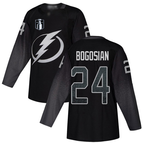 Adidas Tampa Bay Lightning #24 Zach Bogosian Black 2022 Stanley Cup Final Patch Alternate Authentic Stitched NHL Jersey Mens Adidas Tampa Bay Lightning #24 Zach Bogosian Black 2022 Stanley Cup Final Patch Alternate Authentic Stitched NHL Jersey Mens