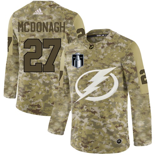 Adidas Tampa Bay Lightning #27 Ryan McDonagh Camo 2022 Stanley Cup Final Patch Authentic Stitched NHL Jersey Mens Adidas Tampa Bay Lightning #27 Ryan McDonagh Camo 2022 Stanley Cup Final Patch Authentic Stitched NHL Jersey Mens