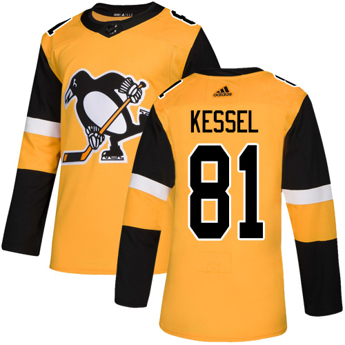 Adidas Pittsburgh Penguins #81 Phil Kessel Gold Alternate Authentic Stitched NHL Jersey Adidas Pittsburgh Penguins #81 Phil Kessel Gold Alternate Authentic Stitched NHL Jersey