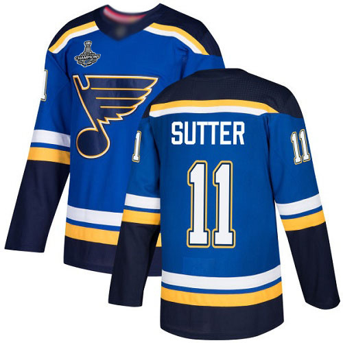 Adidas St. Louis Blues #11 Brian Sutter Blue Home Authentic Stanley Cup Champions Stitched NHL Jersey Adidas St. Louis Blues #11 Brian Sutter Blue Home Authentic Stanley Cup Champions Stitched NHL Jersey