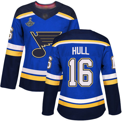 Adidas St. Louis Blues #16 Brett Hull Blue Home Authentic Stanley Cup Champions Womens Stitched NHL Jersey Adidas St. Louis Blues #16 Brett Hull Blue Home Authentic Stanley Cup Champions Womens Stitched NHL Jersey
