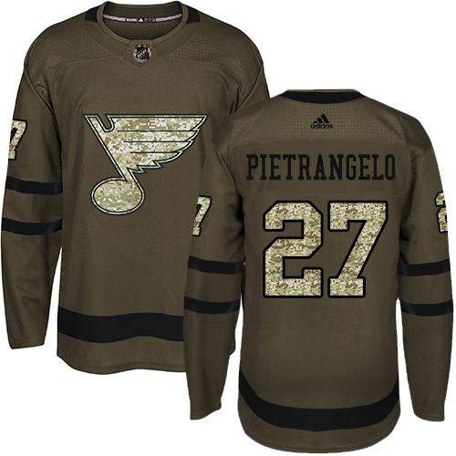 Adidas St. Louis Blues #27 Alex Pietrangelo Green Salute to Service Stitched Youth NHL Jersey Adidas St. Louis Blues #27 Alex Pietrangelo Green Salute to Service Stitched Youth NHL Jersey