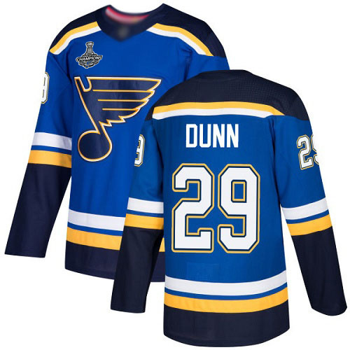 Adidas St. Louis Blues #29 Vince Dunn Blue Home Authentic Stanley Cup Champions Stitched NHL Jersey Adidas St. Louis Blues #29 Vince Dunn Blue Home Authentic Stanley Cup Champions Stitched NHL Jersey