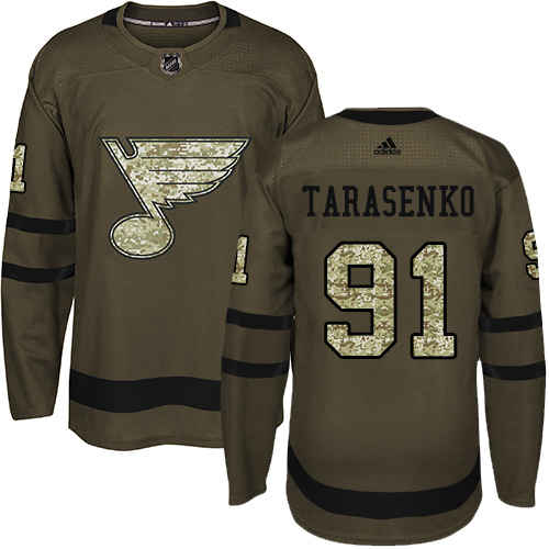 Adidas St. Louis Blues #91 Vladimir Tarasenko Green Salute to Service Stitched Youth NHL Jersey Adidas St. Louis Blues #91 Vladimir Tarasenko Green Salute to Service Stitched Youth NHL Jersey