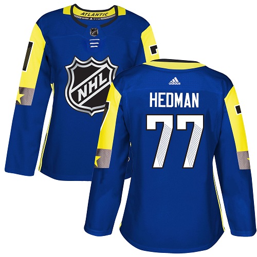 Adidas Tampa Bay Lightning #77 Victor Hedman Royal 2018 All-Star Atlantic Division Authentic Womens Stitched NHL Jersey Adidas Tampa Bay Lightning #77 Victor Hedman Royal 2018 All-Star Atlantic Division Authentic Womens Stitched NHL Jersey