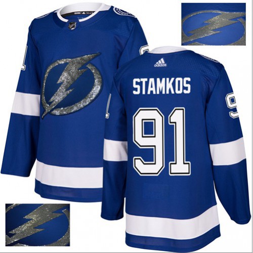 Adidas Tampa Bay Lightning #91 Steven Stamkos Blue Home Authentic Fashion Gold Stitched NHL Jersey Adidas Tampa Bay Lightning #91 Steven Stamkos Blue Home Authentic Fashion Gold Stitched NHL Jersey