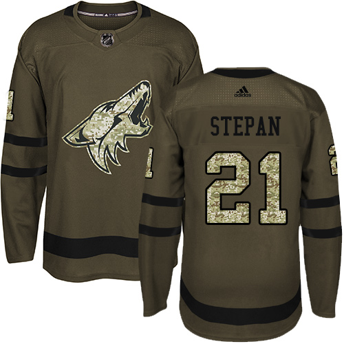 Adidas Arizona Coyotes #21 Derek Stepan Green Salute to Service Stitched NHL Jersey Adidas Arizona Coyotes #21 Derek Stepan Green Salute to Service Stitched NHL Jersey