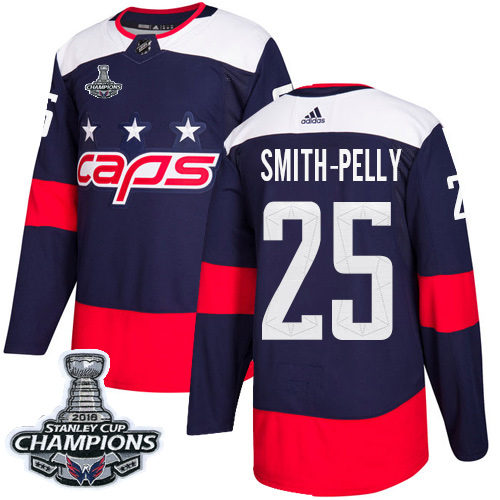 Adidas Washington Capitals #25 Devante Smith-Pelly Navy Authentic 2018 Stadium Series Stanley Cup Final Champions Stitched NHL Jersey Adidas Washington Capitals #25 Devante Smith-Pelly Navy Authentic 2018 Stadium Series Stanley Cup Final Champions Stitched NHL Jersey