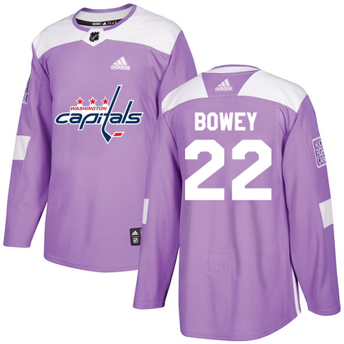 Adidas Washington Capitals #22 Madison Bowey Purple Authentic Fights Cancer Stitched NHL Jersey Adidas Washington Capitals #22 Madison Bowey Purple Authentic Fights Cancer Stitched NHL Jersey