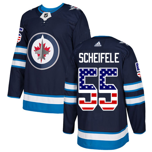 Adidas Winnipeg Jets #55 Mark Scheifele Navy Blue Home Authentic USA Flag Stitched Youth NHL Jersey Adidas Winnipeg Jets #55 Mark Scheifele Navy Blue Home Authentic USA Flag Stitched Youth NHL Jersey
