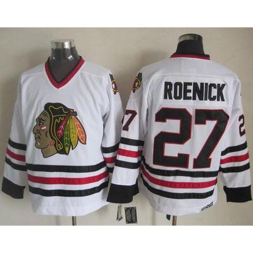 Chicago Blackhawks #27 Jeremy Roenick White CCM Throwback Stitched NHL Jersey Chicago Blackhawks #27 Jeremy Roenick White CCM Throwback Stitched NHL Jersey