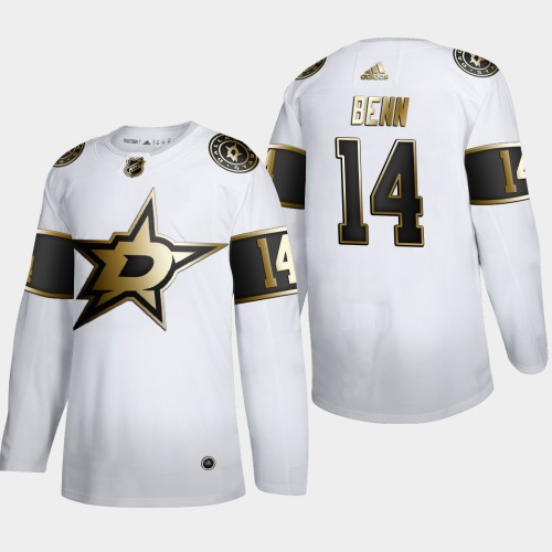 Dallas Stars #14 Jamie Benn Mens Adidas White Golden Edition Limited Stitched NHL Jersey Dallas Stars #14 Jamie Benn Mens Adidas White Golden Edition Limited Stitched NHL Jersey