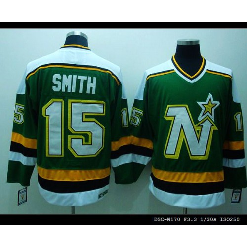 Dallas Stars #15 Bobby Smith Stitched Green CCM Throwback NHL Jersey Dallas Stars #15 Bobby Smith Stitched Green CCM Throwback NHL Jersey