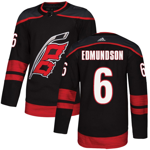 Adidas Carolina Hurricanes #6 Joel Edmundson Black Alternate Authentic Stitched NHL Jersey Adidas Carolina Hurricanes #6 Joel Edmundson Black Alternate Authentic Stitched NHL Jersey