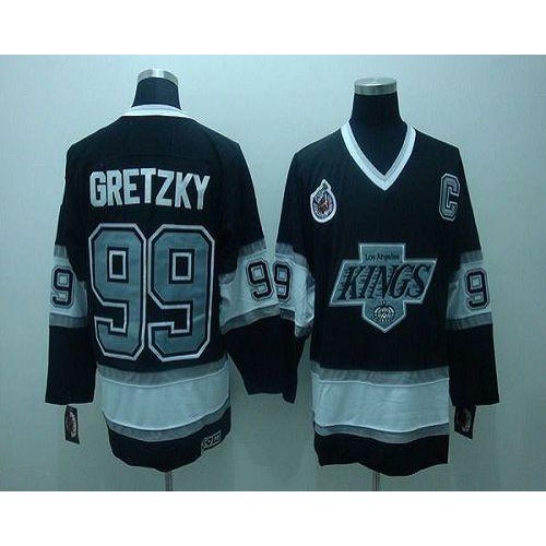 Los Angeles Kings #99 Wayne Gretzky Black CCM Throwback Embroidered Youth NHL Jersey Los Angeles Kings #99 Wayne Gretzky Black CCM Throwback Embroidered Youth NHL Jersey