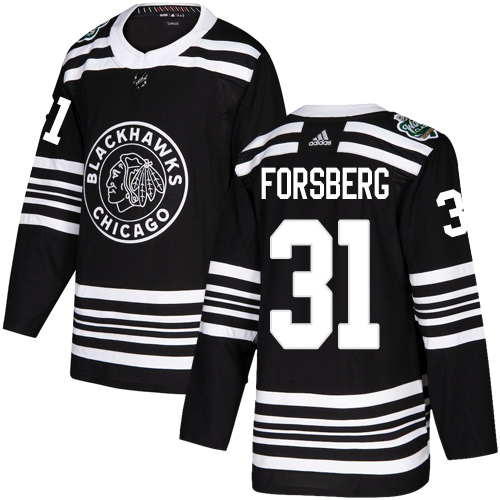 Adidas Chicago Blackhawks #31 Anton Forsberg Black Authentic 2019 Winter Classic Stitched NHL Jersey Adidas Chicago Blackhawks #31 Anton Forsberg Black Authentic 2019 Winter Classic Stitched NHL Jersey