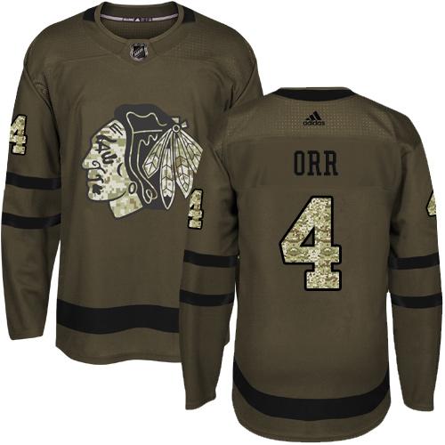 Adidas Chicago Blackhawks #4 Bobby Orr Green Salute to Service Stitched NHL Jersey Adidas Chicago Blackhawks #4 Bobby Orr Green Salute to Service Stitched NHL Jersey