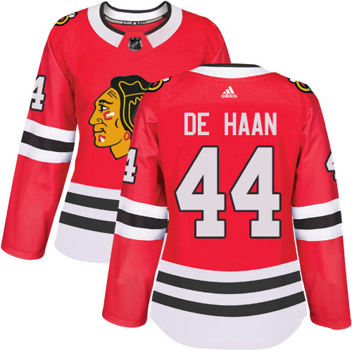 Adidas Chicago Blackhawks #44 Calvin De Haan Red Home Authentic Womens Stitched NHL Jersey Adidas Chicago Blackhawks #44 Calvin De Haan Red Home Authentic Womens Stitched NHL Jersey