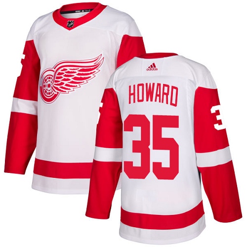 Adidas Detroit Red Wings #35 Jimmy Howard White Road Authentic Stitched Youth NHL Jersey Adidas Detroit Red Wings #35 Jimmy Howard White Road Authentic Stitched Youth NHL Jersey