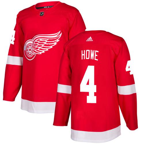Adidas Detroit Red Wings #4 Gordie Howe Red Home Authentic Stitched NHL Jersey Adidas Detroit Red Wings #4 Gordie Howe Red Home Authentic Stitched NHL Jersey