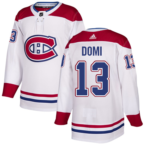 Adidas Montreal Canadiens #13 Max Domi White Road Authentic Stitched NHL Jersey Adidas Montreal Canadiens #13 Max Domi White Road Authentic Stitched NHL Jersey